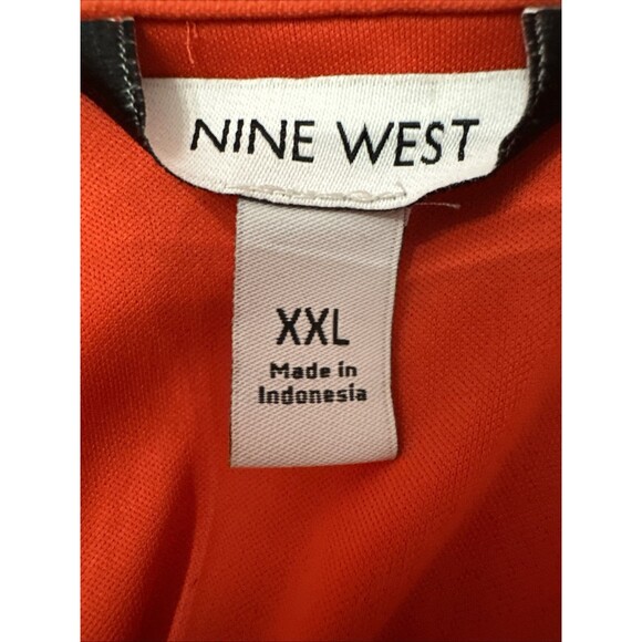 Nine West Surplice Shirt Dress Size XXL Spring Summer Wrap Short Sleeve Mini New - Picture 3 of 11